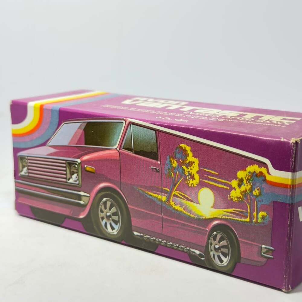 Vintage Avon Vantastic Everest After Shave Black Van Decanter with Box